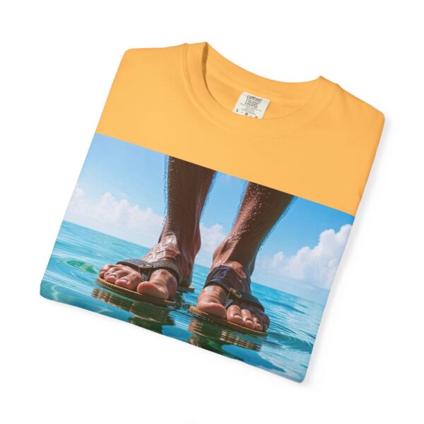 Garment-Dyed Unisex T-Shirt, Walk on Water "Trust" Graphic Design Tee, Summer Casual Wear, Beach Day Outfit, Ocean Lover Gift, Relaxed Style - Image 11