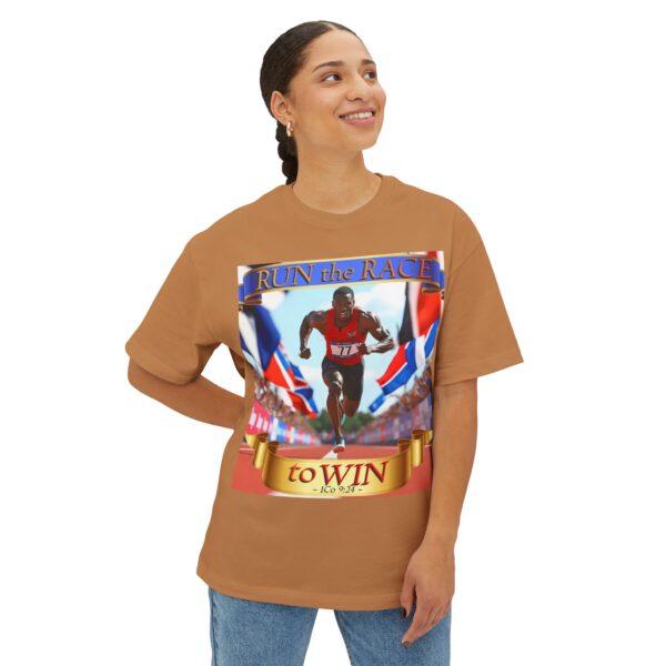 Our "RUN the RACE to WIN" Biblical Unisex Tee Inspirational Christian Tshirt for Men and Women, Oversized Shirt, Boxy Top, Unisex Tee Shirt, - Image 23
