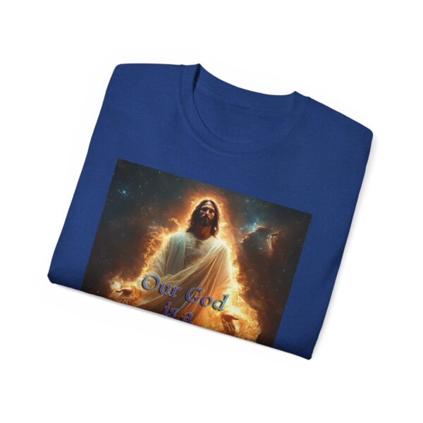 Our majestic "Our God is a Consuming Fire" Inspirational Christian Unisex Cotton T-Shirt, Faith Spiritual Apparel, Gift for Christians - Image 40