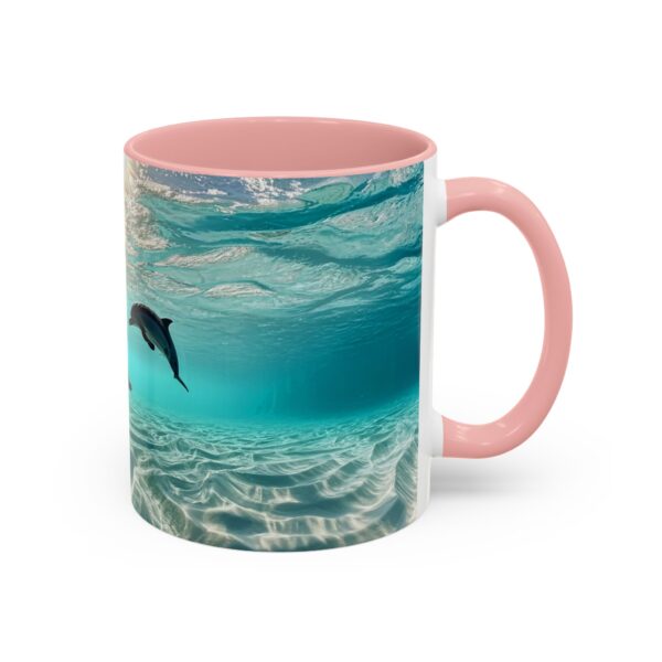 Our "Dolphins at Rest" design Accent Coffee Mug, Perfect for Wedding Gifts, Inspirational Decor, Beauty of God's Creation, Tea Cup, Ceramic - Image 10