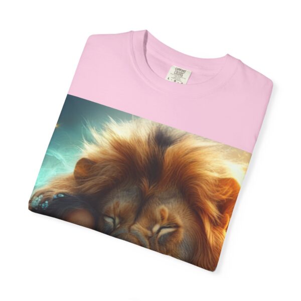 Garment-Dyed Unisex T-Shirt, "Lucy and Lion" Graphic Design Tee, Summer Casual Wear, Relaxed Style - Image 47