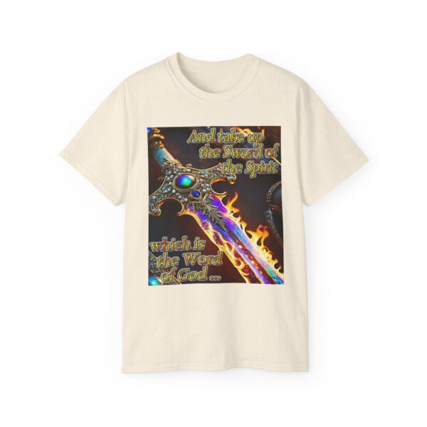 Our "Sword of the Spirit" Inspirational Bible Verse Design Unisex Cotton T-Shirt Philippians 4:8 Faith Apparel Spiritual Warfare gift - Image 17
