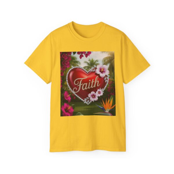 Our "Faith" Inspirational 'Solid Red Heart' Design Vintage Christian Faith Apparel Unisex Cotton T-Shirt, Thoughtful Quote, Philippians 4:8 - Image 22
