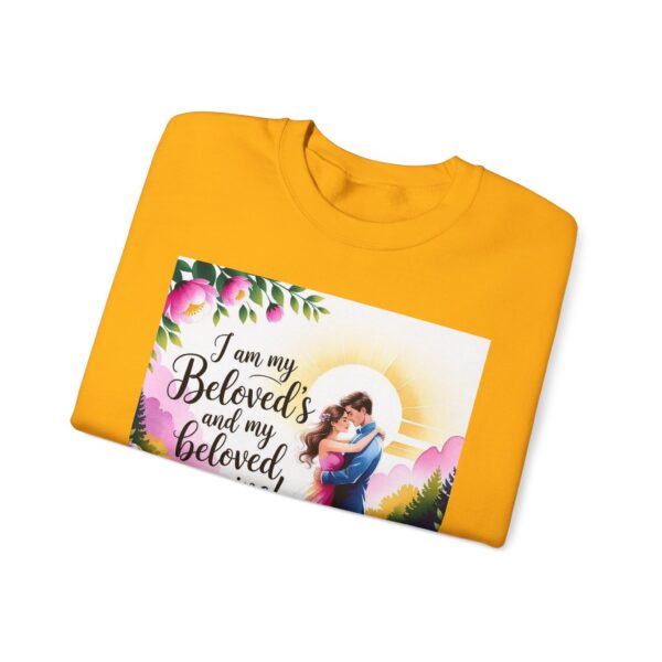 Crewneck Lightweight Sweatshirt with our "I am my Beloved's" Vintage Inspired Sweatshirt, Couple's Gift, Weddings, Anniversaries, Biblical, Song of Solomon - Image 15