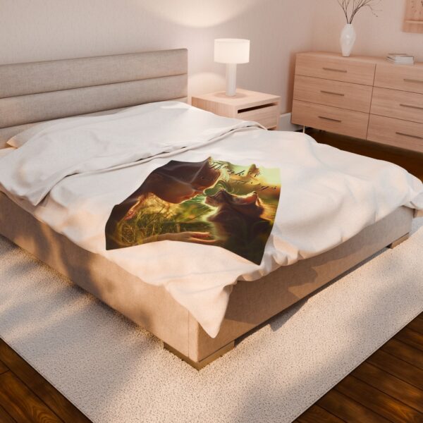 Throw Blanket our beloved 'Kitten Kisses' "Think on these things" Inspirational Virtues Velveteen Plush Blanket Cozy Bedding Philippians 4:8 - Image 8