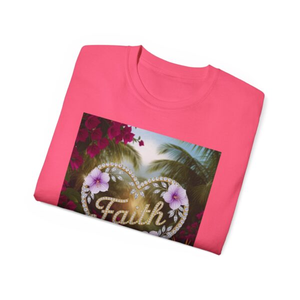 Our "Faith" Inspirational 'Diamond Ring Heart' Design Vintage Christian Faith Apparel Unisex Cotton T-Shirt Thoughtful Quote, Philippians 4:8 - Image 58