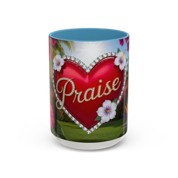 Our "Praise" 'Solid Red Heart' Inspirational Design Accent Coffee Mug, Perfect for Wedding Gifts, Love & Faith Decor, Philippians 4:8 - Image 37