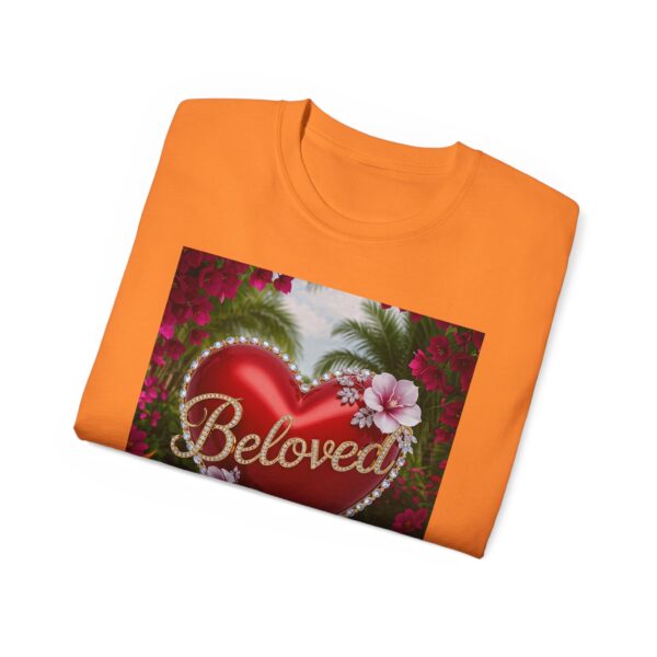 Our "Beloved" Inspirational 'Solid Red Heart' Design Vintage Christian Faith Apparel Unisex Cotton T-Shirt Thoughtful Quote, Philippians 4:8 - Image 12
