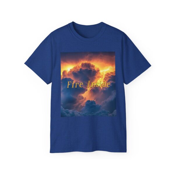 Our Inspirational "Fire Inside" tropical storm Design Vintage Christian Faith Apparel Unisex Cotton T-Shirt, God is Light, Philippians 4:8 - Image 39