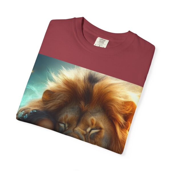 Garment-Dyed Unisex T-Shirt, "Lucy and Lion" Graphic Design Tee, Summer Casual Wear, Relaxed Style - Image 59