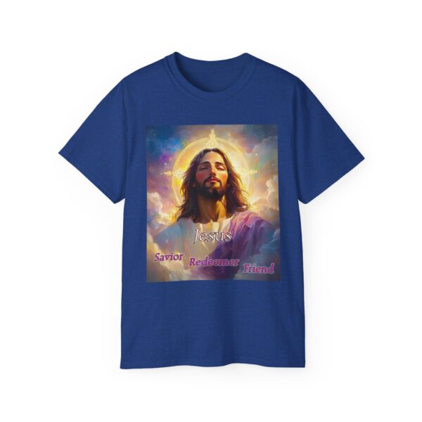 Our "Jesus! Savior Redeemer Friend" Inspirational Christian Unisex Cotton T-Shirt, Faith Spiritual Apparel, Gift for Christians - Image 41