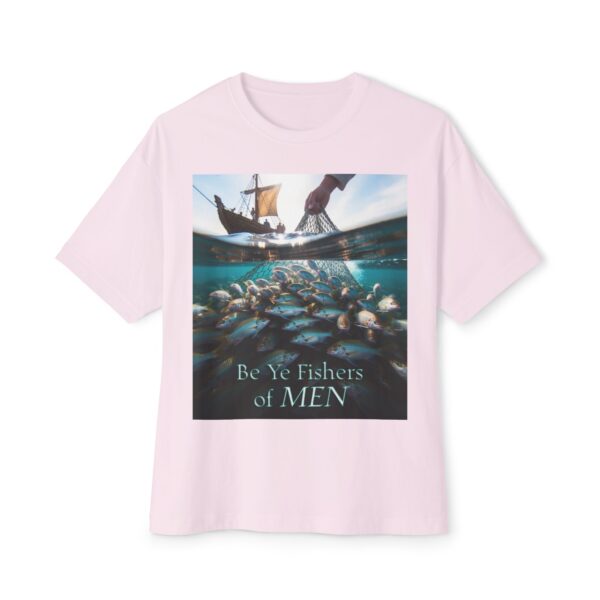Biblical Unisex Tee, "Fishers of Men" Israel, Sea of Galilee, Inspirational, Christian Tshirt, Religious Oversized Shirt, Boxy Top - Image 9