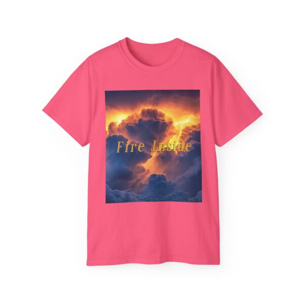 Our Inspirational "Fire Inside" tropical storm Design Vintage Christian Faith Apparel Unisex Cotton T-Shirt, God is Light, Philippians 4:8 - Image 55