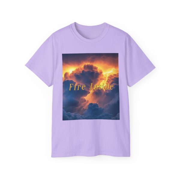 Our Inspirational "Fire Inside" tropical storm Design Vintage Christian Faith Apparel Unisex Cotton T-Shirt, God is Light, Philippians 4:8 - Image 47
