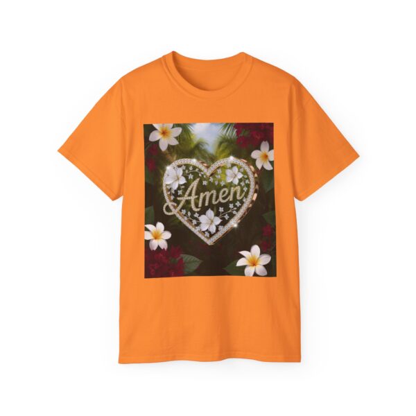Our "Amen" Inspirational 'Diamond Ring Heart' Design Vintage Christian Faith Apparel Unisex Cotton T-Shirt Thoughtful Quote, Philippians 4:8 - Image 14