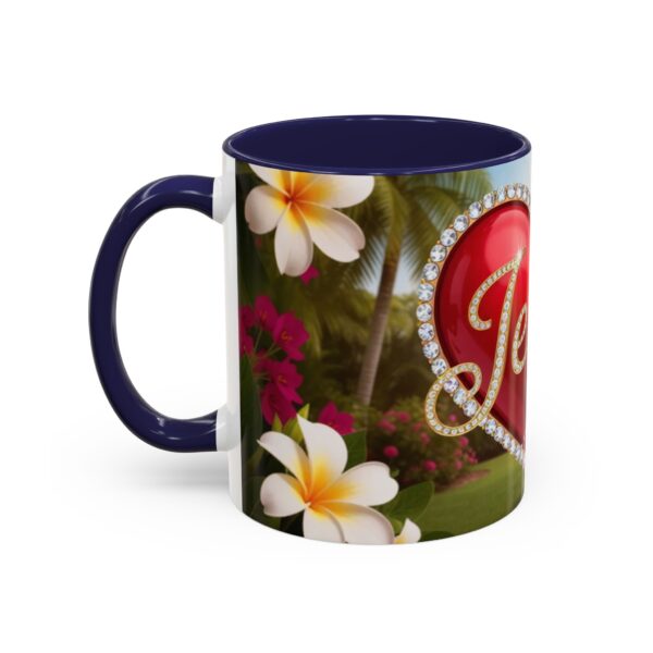 Our "Jesus" Garden solid red heart design Accent Coffee Mug, Perfect for Wedding Gifts, Love Confessions, Inspirational Floral Decor - Image 7