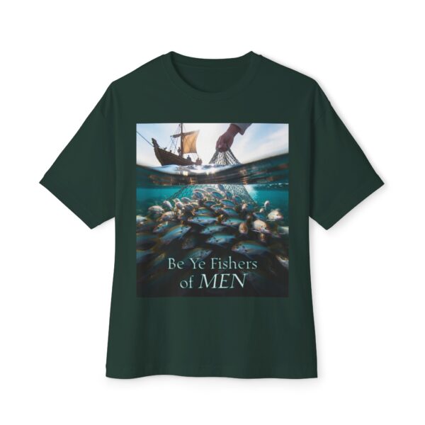 Biblical Unisex Tee, "Fishers of Men" Israel, Sea of Galilee, Inspirational, Christian Tshirt, Religious Oversized Shirt, Boxy Top