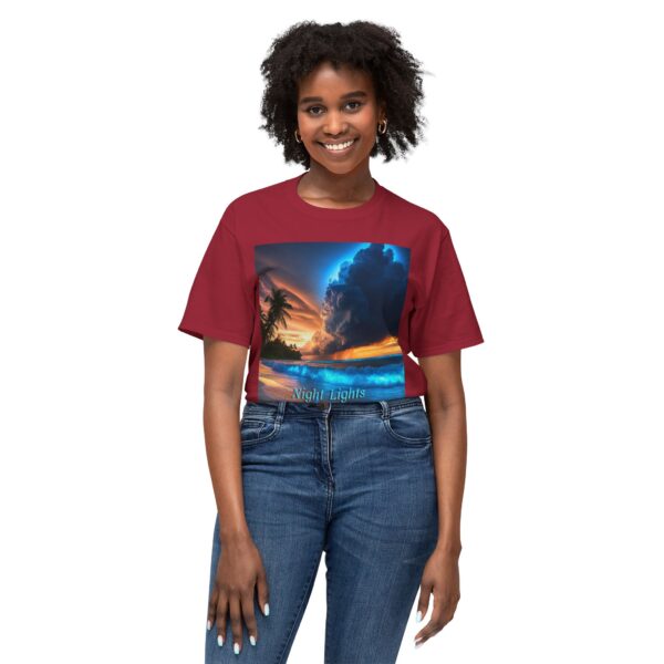 T-Shirt with Tropical Beach Design - Night Lights Philippines, Summer Vibe, Beach House Decor, Travel Gift, Relaxed Fit Tee - Image 63