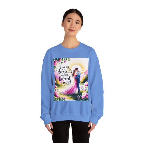 Crewneck Lightweight Sweatshirt with our "I am my Beloved's" Vintage Inspired Sweatshirt, Couple's Gift, Weddings, Anniversaries, Biblical, Song of Solomon - Image 32