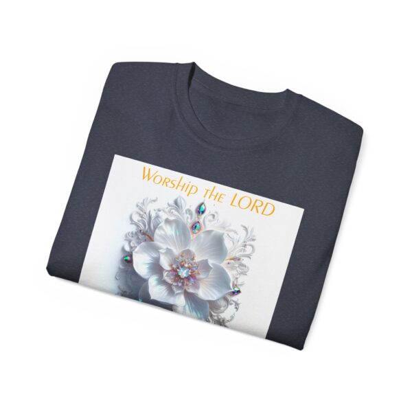 Our inspirational "Worship the Lord in the Beauty of Holiness" Christian Unisex Cotton T-Shirt, Faith Apparel, Love Gift, Gospel Fashion - Image 44