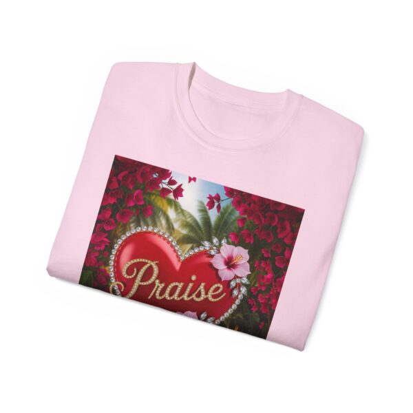 Our "Praise" Inspirational 'Solid Red Heart Design Vintage Christian Faith Apparel Unisex Cotton T-Shirt Thoughtful Quote Philippians 4:8 - Image 54