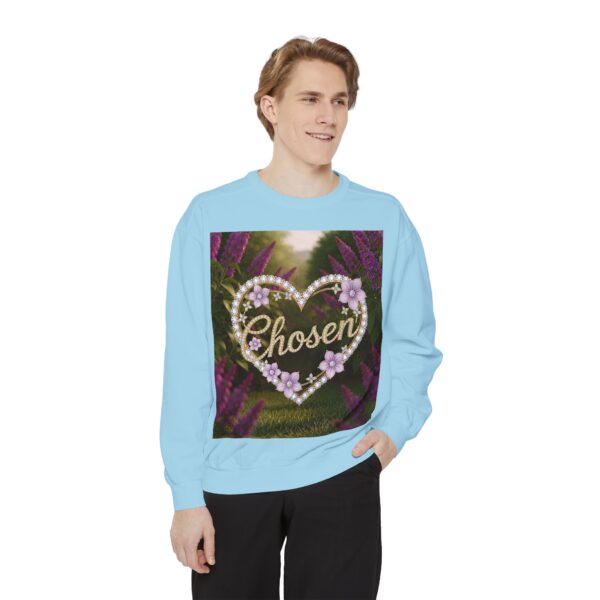 Sweatshirt Unisex Inspirational "Chosen" 'Diamond Ring Heart' Christian Apparel, Faith-Based Comfort, Jumper, Gift for Believers - Image 35