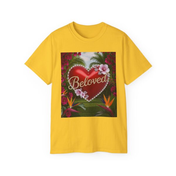 Our "Beloved" Inspirational 'Solid Red Heart' Design Vintage Christian Faith Apparel Unisex Cotton T-Shirt Thoughtful Quote, Philippians 4:8 - Image 21