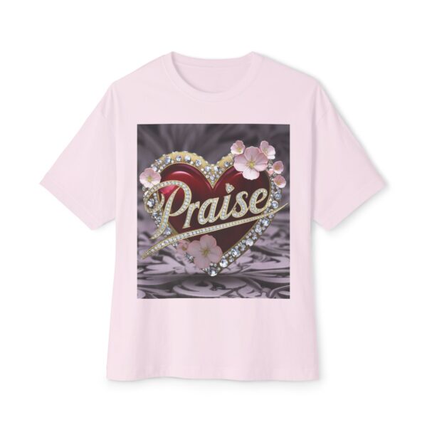 Our "PRAISE" Inspirational Bible Verse Christian Unisex Tee, Religious Oversized Shirt, Boxy Top, Spiritual Tshirt, Gift for Christians - Image 9