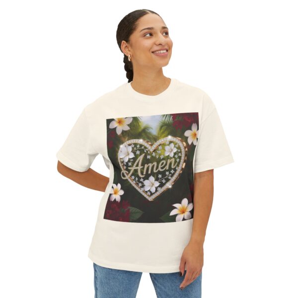 Our "AMEN" Biblical 'Diamond Ring Heart' Unisex Tee, Inspirational, Christian Tshirt, Oversized Shirt, Boxy Top! - Image 15