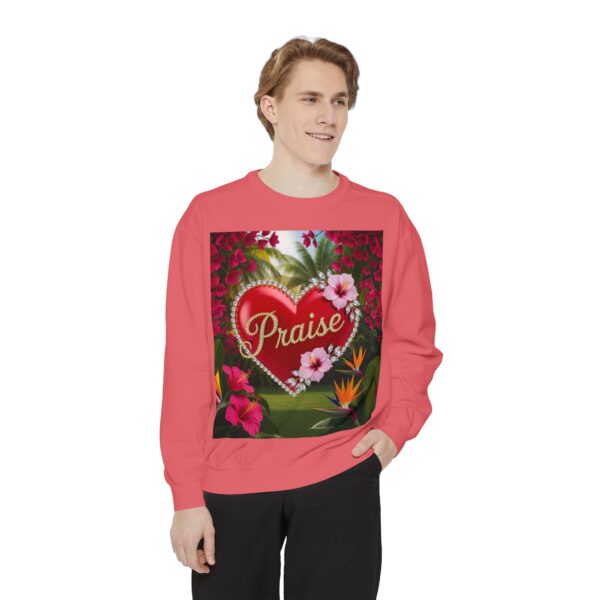Sweatshirt Unisex Inspirational-Our "Praise" 'Solid Red Heart' design! Christian Virtues Uplifting Faith-Based Apparel Gospel Comfort - Image 59