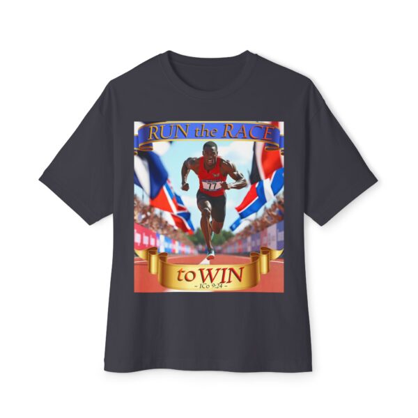 Our "RUN the RACE to WIN" Biblical Unisex Tee Inspirational Christian Tshirt for Men and Women, Oversized Shirt, Boxy Top, Unisex Tee Shirt, - Image 25