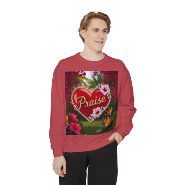 Sweatshirt Unisex Inspirational-Our "Praise" 'Solid Red Heart' design! Christian Virtues Uplifting Faith-Based Apparel Gospel Comfort - Image 63