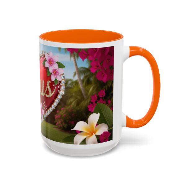 Our "Jesus" Garden solid red heart design Accent Coffee Mug, Perfect for Wedding Gifts, Love Confessions, Inspirational Floral Decor - Image 54