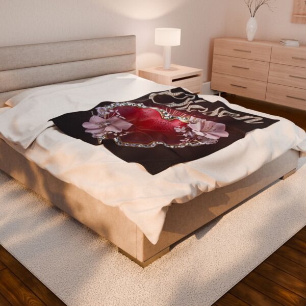 Beautiful "CHOSEN" Inspirational Velveteen Plush Blanket - A Cozy Gift for Anniversary, Wedding, Home Decor. Throw, Bedding, Inspirational - Image 8