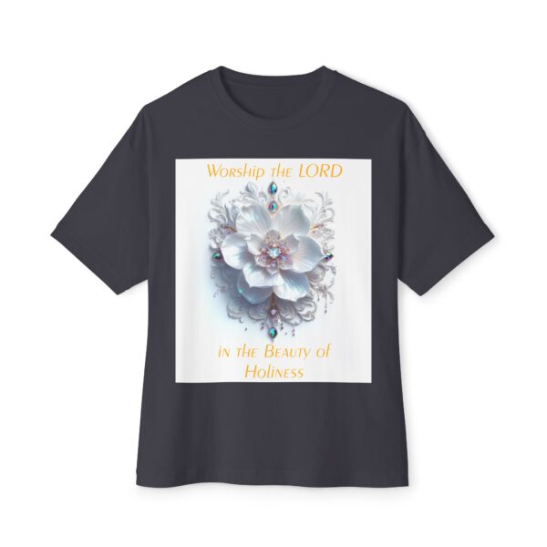 Our "Beauty of Holiness" Inspirational Christian Unisex Tee, Oversized Shirt, Boxy Top, Spiritual Tshirt, Gift for Christians - Image 21