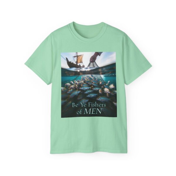 Our "Be ye fishers of MEN" Inspirational Christian Unisex Cotton T-Shirt, Faith Spiritual Apparel, Love Gift - Image 29