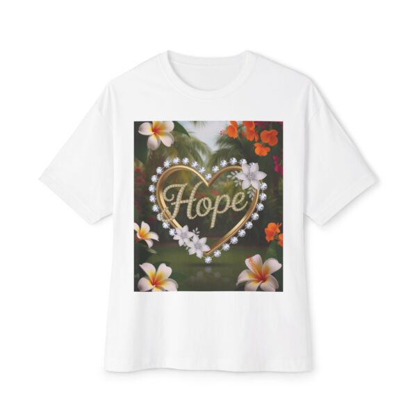 Our "HOPE" Inspirational Bible 'Garden Design' Christian Unisex Tee, Oversized Shirt, Boxy Top, Spiritual Tshirt, Gift for Christians - Image 5