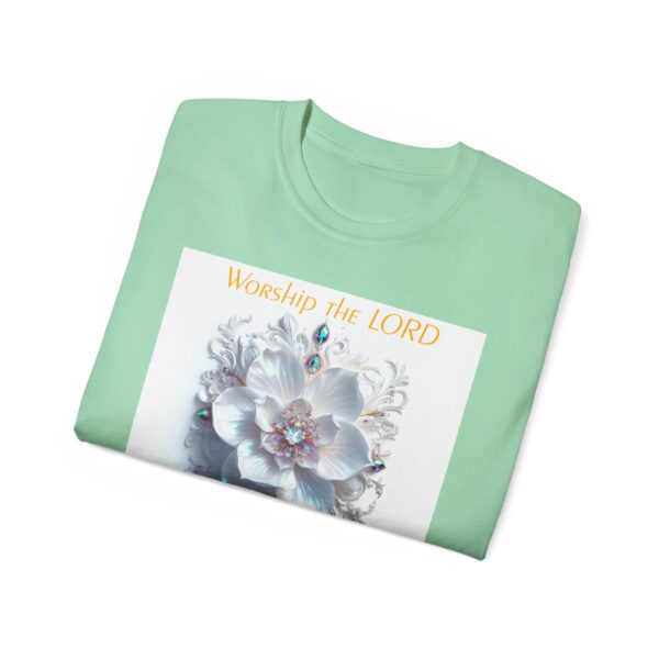 Our inspirational "Worship the Lord in the Beauty of Holiness" Christian Unisex Cotton T-Shirt, Faith Apparel, Love Gift, Gospel Fashion - Image 28