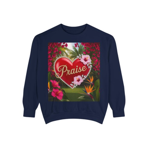 Sweatshirt Unisex Inspirational-Our "Praise" 'Solid Red Heart' design! Christian Virtues Uplifting Faith-Based Apparel Gospel Comfort - Image 49