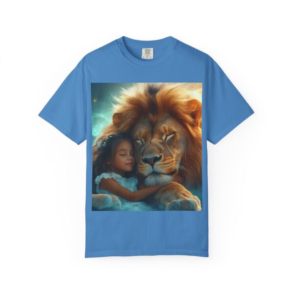 Garment-Dyed Unisex T-Shirt, "Lucy and Lion" Graphic Design Tee, Summer Casual Wear, Relaxed Style - Image 33