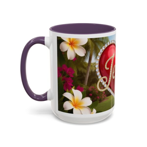 Our "Jesus" Garden solid red heart design Accent Coffee Mug, Perfect for Wedding Gifts, Love Confessions, Inspirational Floral Decor - Image 59
