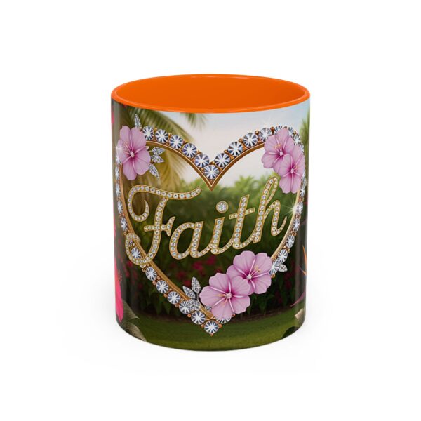 Our "Faith" 'Diamond Ring Heart' Inspirational design Accent Coffee Mug, Perfect for Wedding Gifts, Love & Faith Decor, Philippians 4:8 - Image 41