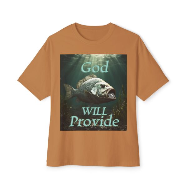 Biblical "God WILL Provide" Unisex Tee, Fish with Coin, Israel, Sea of Galilee, Inspirational, Christian Tshirt, Oversized Shirt, Boxy Top - Image 17