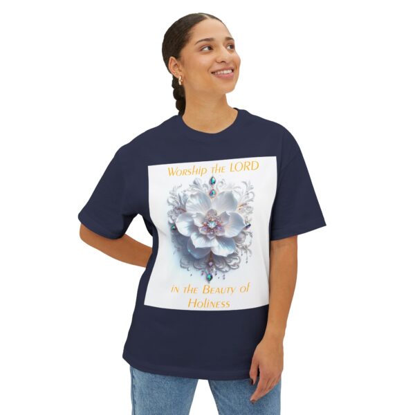 Our "Beauty of Holiness" Inspirational Christian Unisex Tee, Oversized Shirt, Boxy Top, Spiritual Tshirt, Gift for Christians - Image 35