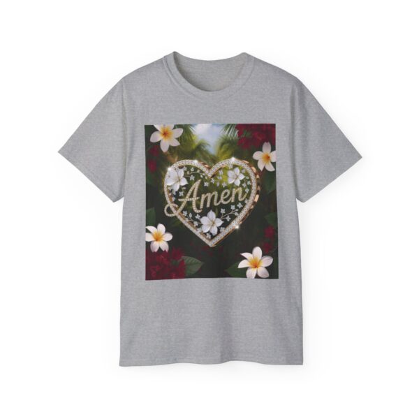 Our "Amen" Inspirational 'Diamond Ring Heart' Design Vintage Christian Faith Apparel Unisex Cotton T-Shirt Thoughtful Quote, Philippians 4:8 - Image 10