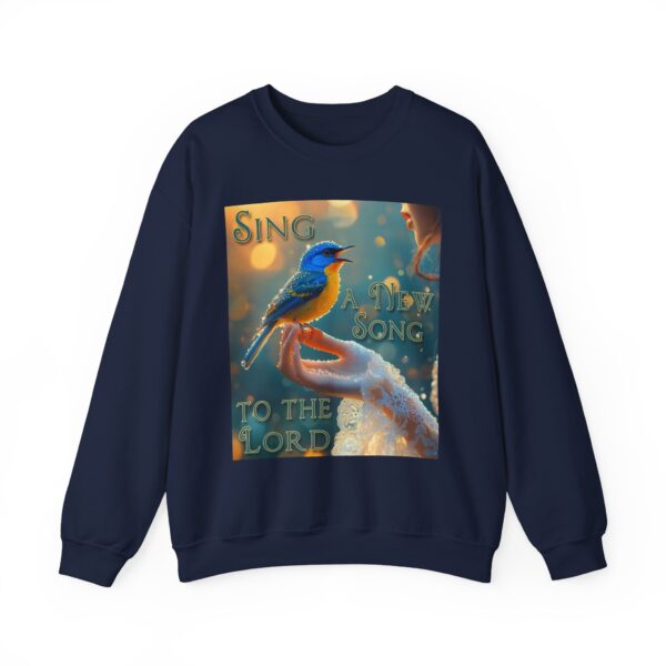 Crewneck Lightweight Sweatshirt with our 'Song Bird' "Sing a New Song" design-Vintage Christian Inspirational Faith Apparel Gospel Sweatshirt Unisex - Image 16