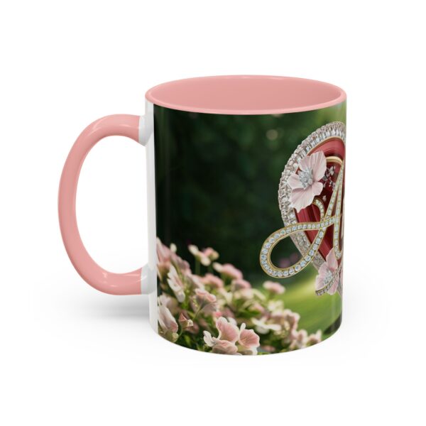 Our "Amen" Inspirational 'Elaborate Red Flowers Heart' design Accent Coffee Mug, Perfect for Wedding Gifts, Love & Faith Decor, Philippians 4:8 - Image 11
