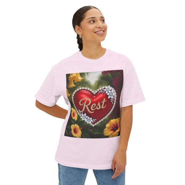 Our "REST" Biblical 'Garden' solid design Unisex Tee Inspirational Christian Tshirt for Men and Women, Oversized Shirt, Boxy Top Tee Shirt - Image 7