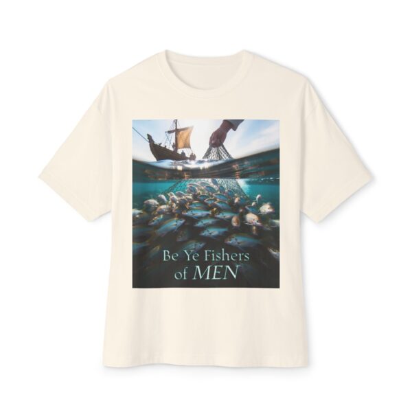 Biblical Unisex Tee, "Fishers of Men" Israel, Sea of Galilee, Inspirational, Christian Tshirt, Religious Oversized Shirt, Boxy Top - Image 17