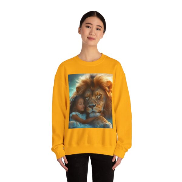 Crewneck Lightweight Sweatshirt with our Inspirational "Lucy and Lion" design. Vintage Christian Faith Apparel Gospel Fashion Biblical Fantasy, Unisex - Image 12